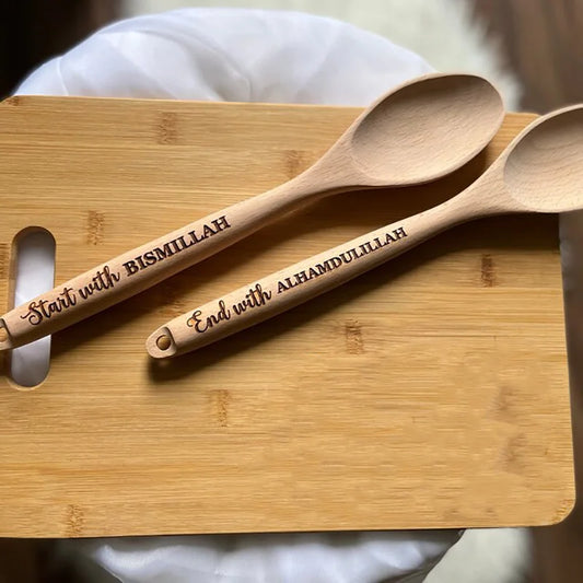 Bismillah Alhamdulillah Wooden Spoons