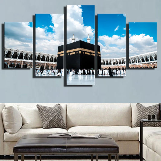 5pcs Makkah/Mecca Wall Art Set