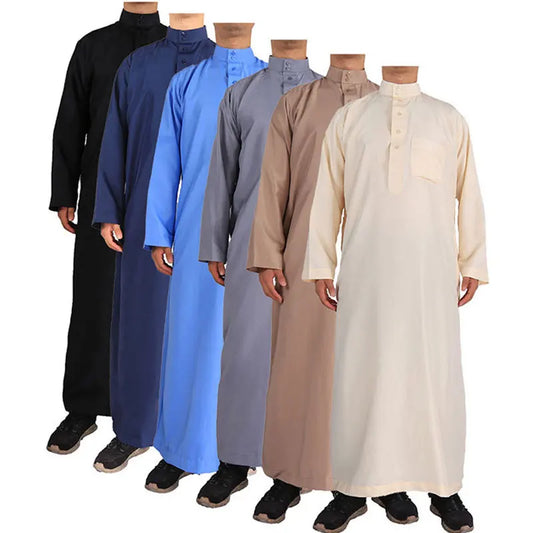 Mens Classic White/Khaki/Navy/Blue/Black/Grey/Beige Abaya/Jubba/ThobePakistan Moroccan
