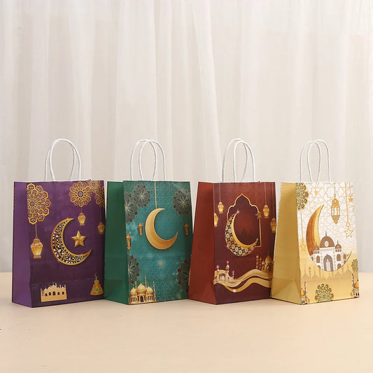 4/6pcs Elegant Eid Paper Gift Bags