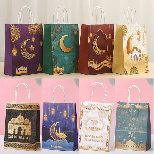 4/6pcs Elegant Eid Paper Gift Bags